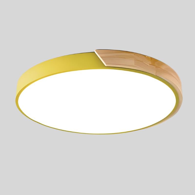 Macaron Rund Loftslampe I Træ Ceiling Light Danmarkmode.dk