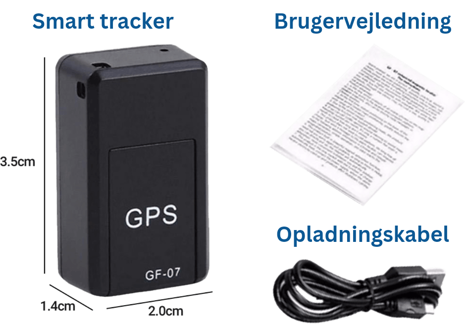 Magnetisk mini GPS-tracker - kompakt, vandafvisende, til bil og kæledyr, sort, nem at bruge, GPS-tracking GPS Tracking Device Danmarkmode.dk