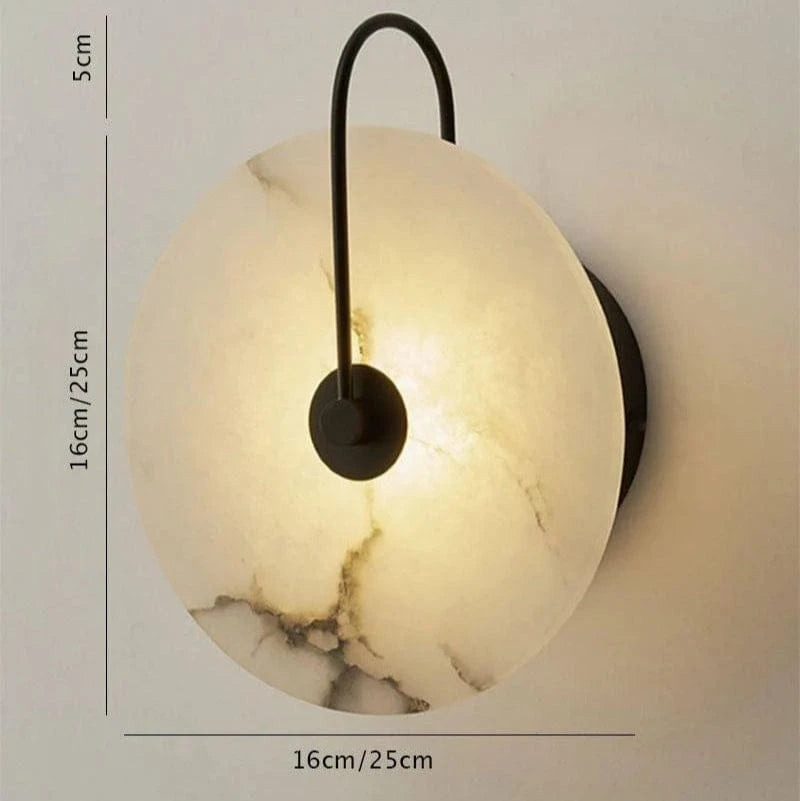 Marmor LED Væglampe - Rund - Moderne Wall Light Fixtures Danmarkmode.dk