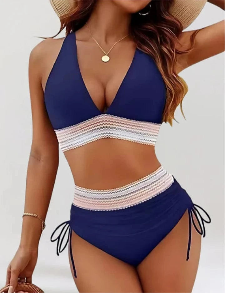 Mave Kontrol Høj Talje Bikini Sæt - Sommer - Todelt - Badedragt Bikinis Danmarkmode.dk