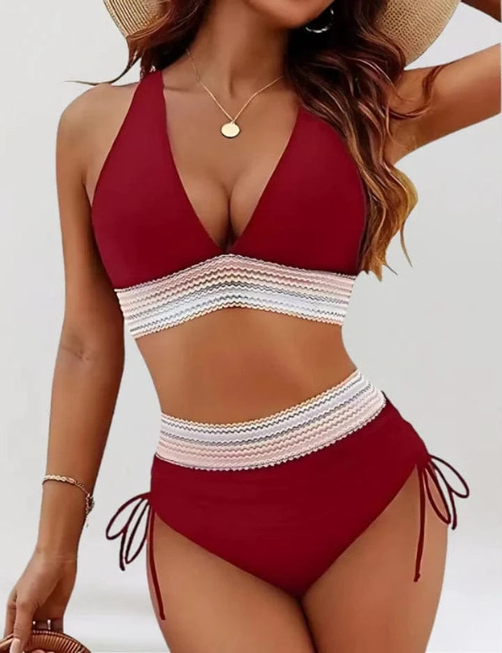 Mave Kontrol Høj Talje Bikini Sæt - Sommer - Todelt - Badedragt Bikinis Danmarkmode.dk