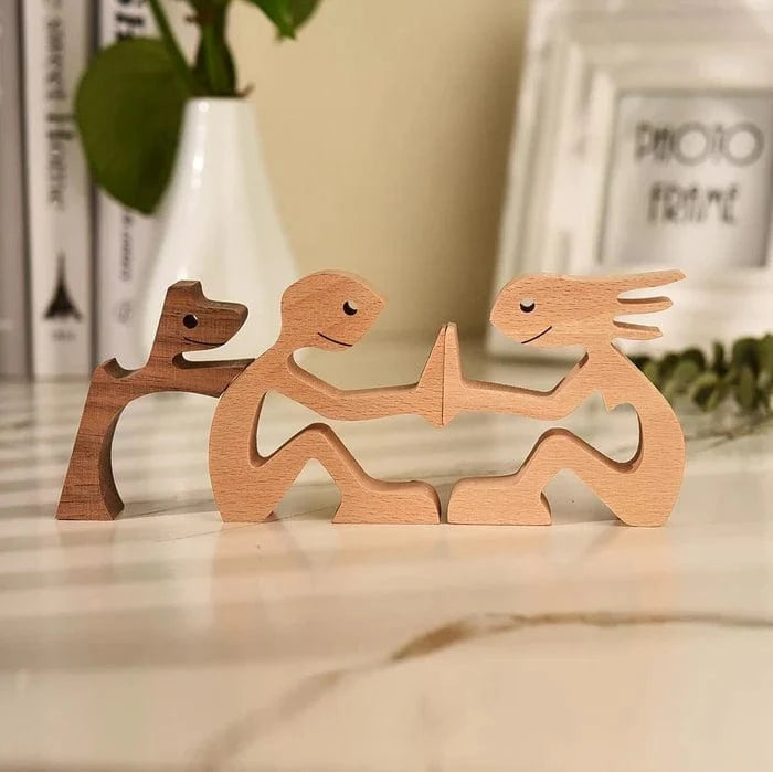 Menneskets Bedste Ven Træ Skulptur - Boligindretning - Figurer - Håndlavet Sculptures & Statues Danmarkmode.dk