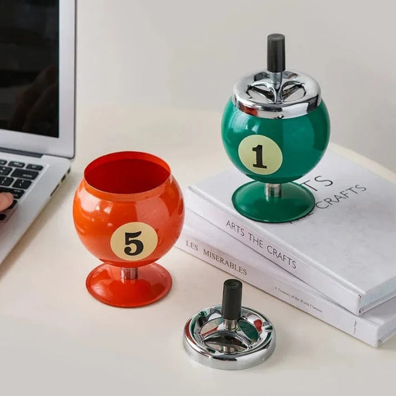 Metal Billard Kugler Askebæger - Boligindretning - Letvægt - Askebæger med Låg Ashtrays Danmarkmode.dk