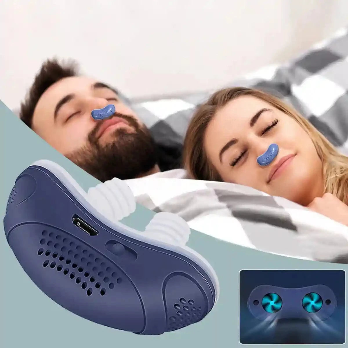 Micro CPAP-maskine – Mod søvnapnø & snorken – Rejsevenlig & USB-genopladelig Snoring & Sleep Apnea Aids Danmarkmode