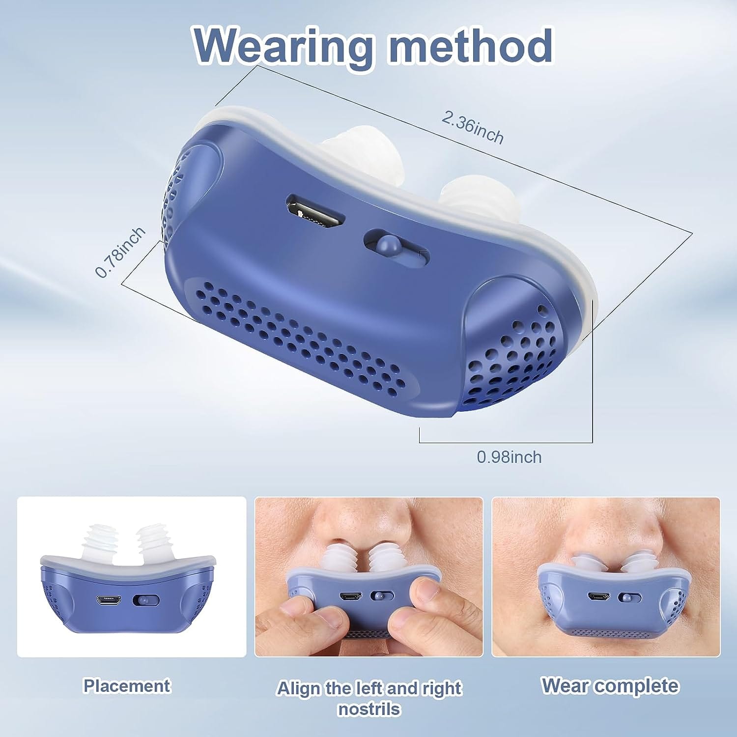 Micro CPAP-maskine – Mod søvnapnø & snorken – Rejsevenlig & USB-genopladelig Snoring & Sleep Apnea Aids Danmarkmode