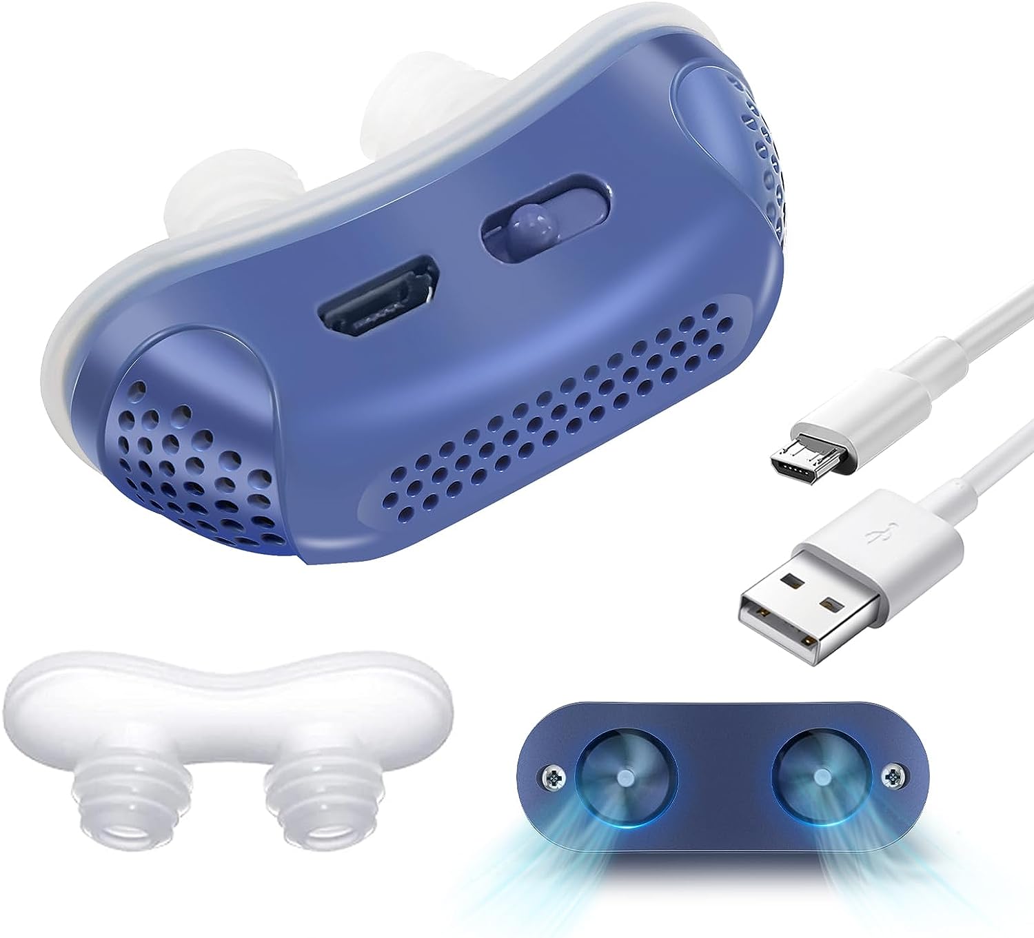 Micro CPAP-maskine – Mod søvnapnø & snorken – Rejsevenlig & USB-genopladelig Snoring & Sleep Apnea Aids Danmarkmode