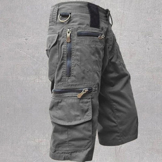 Militær Stil Cargo Shorts Herre - Knælange - Udendørs - Lynlås Lommer Cargo Shorts Danmarkmode.dk