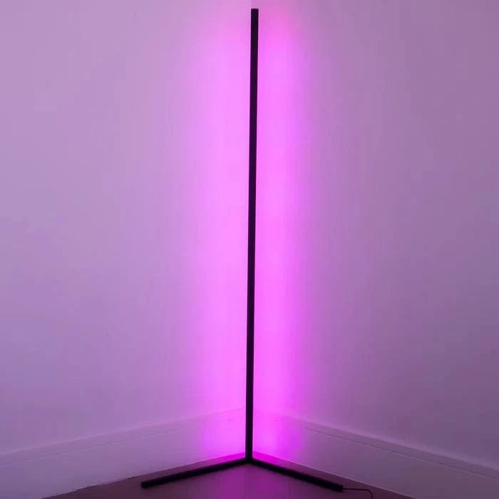 Minimalistisk Hjørne LED Gulvlampe - Matte - Dæmpbar - Aluminium - RGB Floor Lamps Danmarkmode.dk