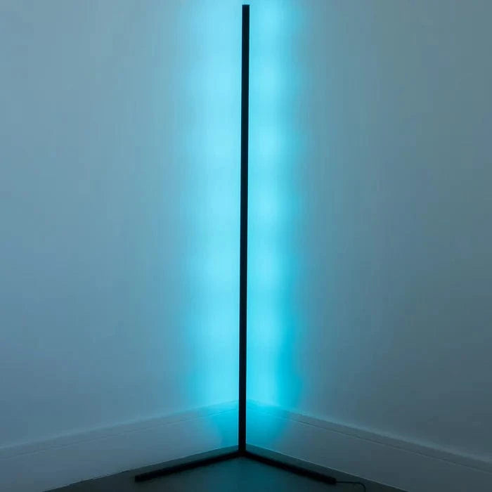 Minimalistisk Hjørne LED Gulvlampe - Matte - Dæmpbar - Aluminium - RGB Floor Lamps Danmarkmode.dk