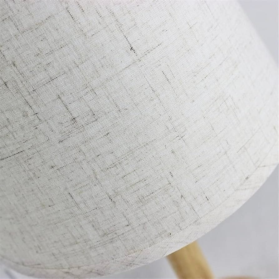 Minimalistisk Træfod Hør Bordlampe - Cylindrisk Skærm - USB Lampe - Genopladelig Table Lamp Danmarkmode.dk