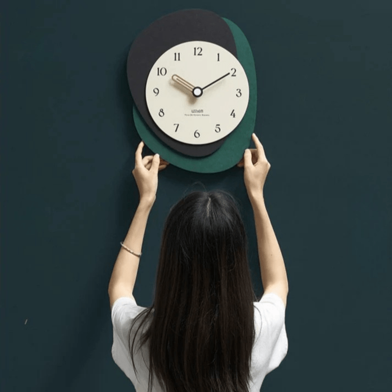 Moderne Abstrakt Lydløst Vægur - Analogt - Vægkunst - Boligindretning Wall Clock Danmarkmode.dk