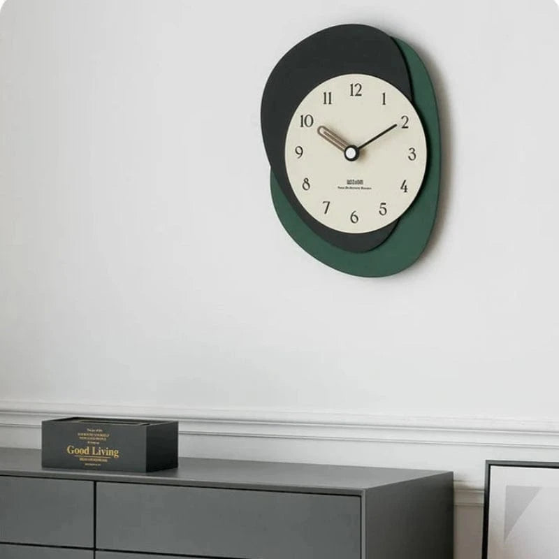 Moderne Abstrakt Lydløst Vægur - Analogt - Vægkunst - Boligindretning Wall Clock Danmarkmode.dk
