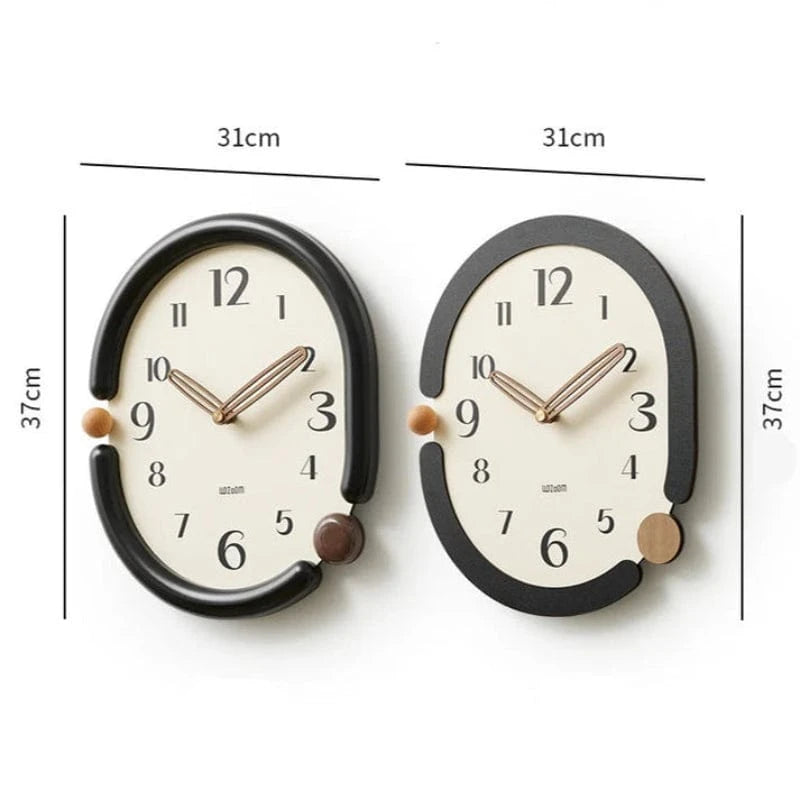 Moderne Analogt Vægur - Lydløst Vægur - Vægkunst - Scandinavian Design Wall Clock Danmarkmode.dk