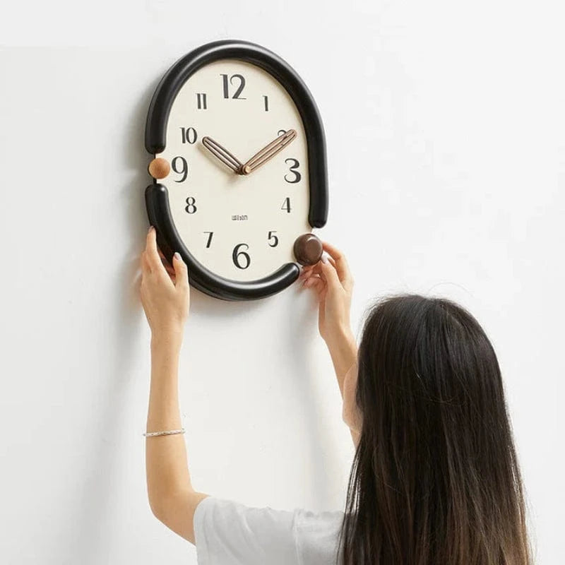 Moderne Analogt Vægur - Lydløst Vægur - Vægkunst - Scandinavian Design Wall Clock Danmarkmode.dk