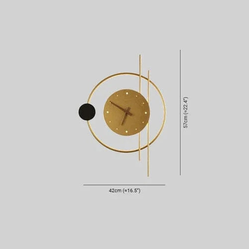Moderne LED Vægur - Væglampe - Natlys - Indendørs Belysning - Metal Wall Clock Danmarkmode.dk