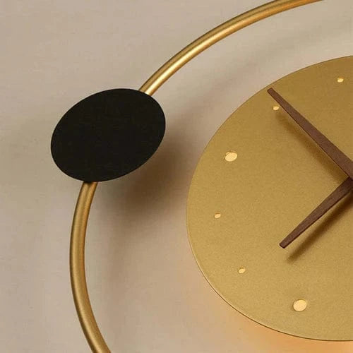 Moderne LED Vægur - Væglampe - Natlys - Indendørs Belysning - Metal Wall Clock Danmarkmode.dk