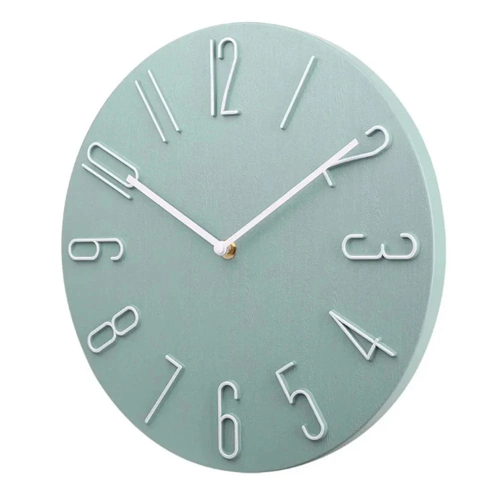 Moderne Lydløst Vægur - Analogt - Vægur med Tal - Batteridrevet - 30 cm Wall Clock Danmarkmode.dk