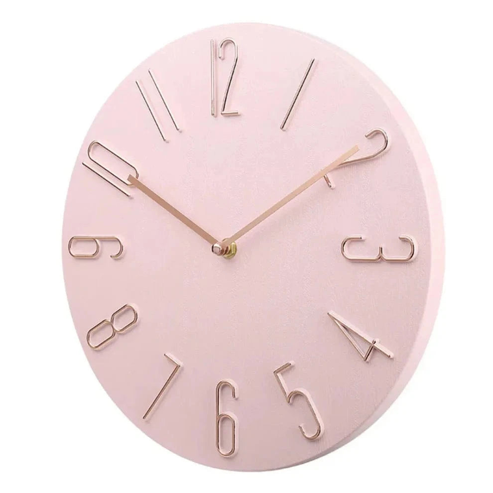 Moderne Lydløst Vægur - Analogt - Vægur med Tal - Batteridrevet - 30 cm Wall Clock Danmarkmode.dk