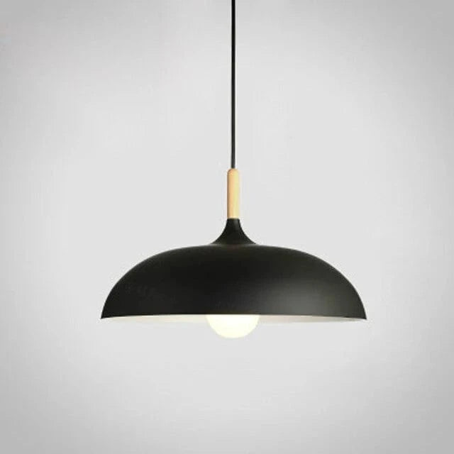 Moderne Matte Finish Macaron Pendel Lampe - Aluminium - Træ - LED Pære Ceiling Light Fixtures Danmarkmode.dk