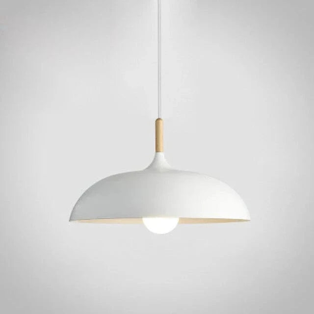 Moderne Matte Finish Macaron Pendel Lampe - Aluminium - Træ - LED Pære Ceiling Light Fixtures Danmarkmode.dk