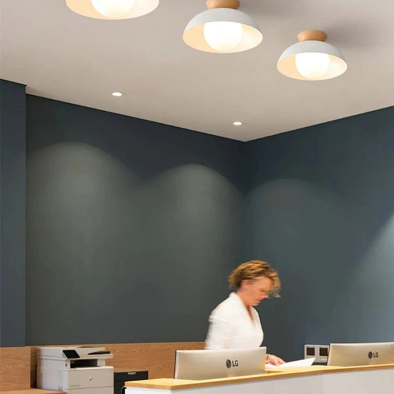 Moderne Opalineglasskærm Loftslampe - Metal - LED Pære - 30cm Ceiling Light Fixtures Danmarkmode.dk