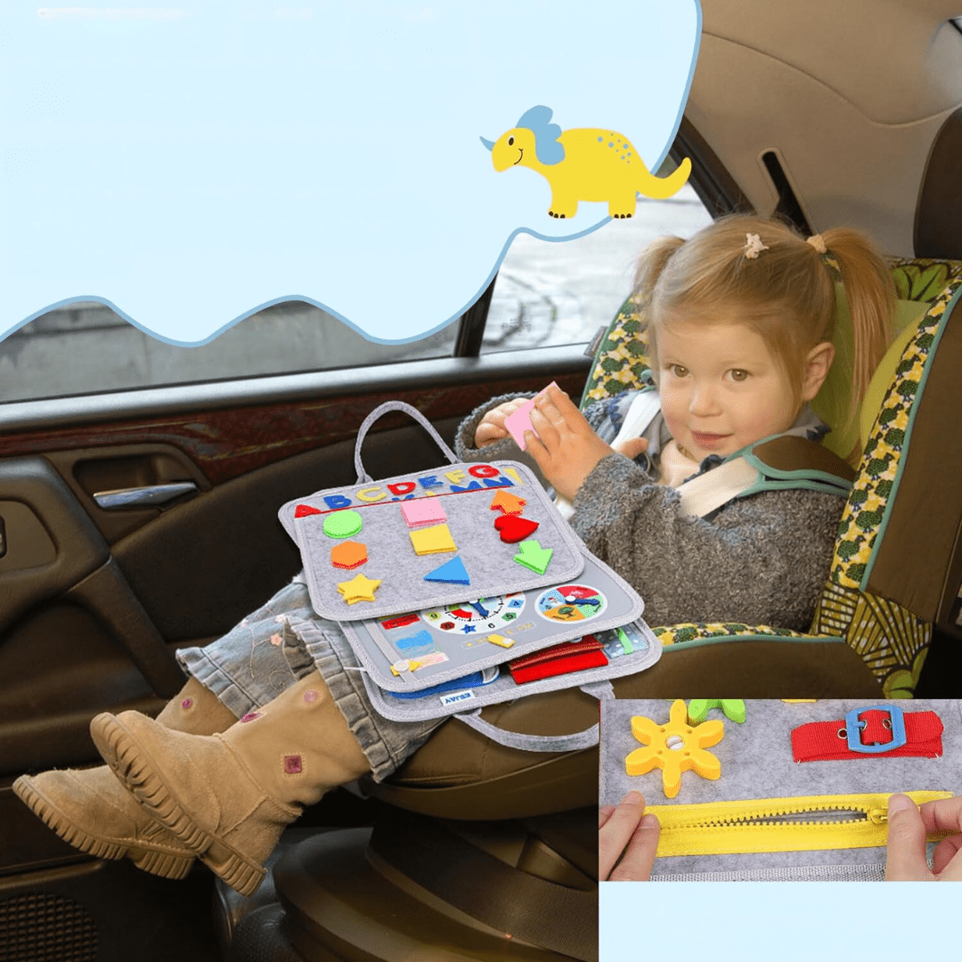 Montessori Busy Board for Kids – Sensorisk Eventyr Pinnemappe Taske, Sjov Læring til Små Udforskere Educational Toys Danmarkmode.dk