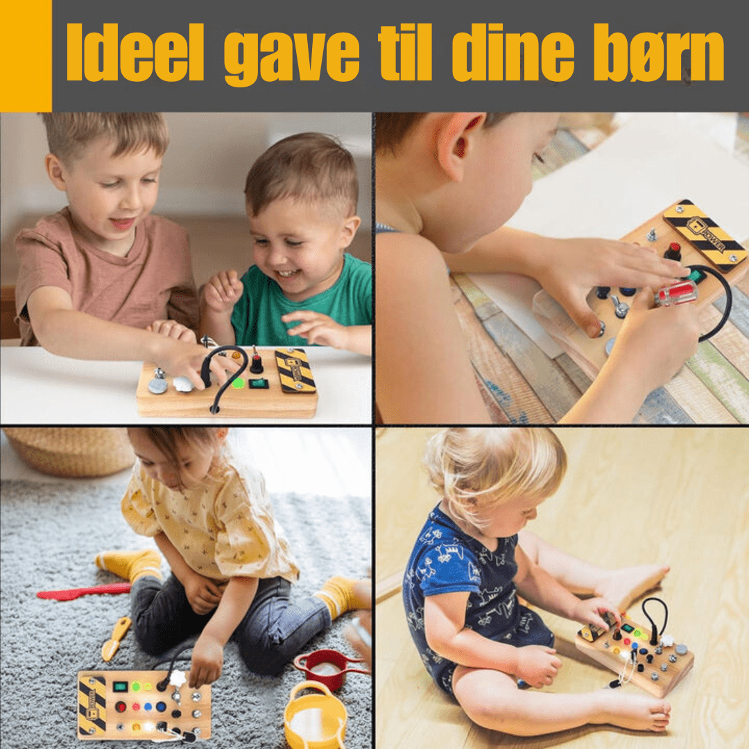 Montessori Busy Board - Montessori Legetøj - Sanselegetøj Til Babyer/Børn - Træmateriale Educational Toys Danmarkmode.dk