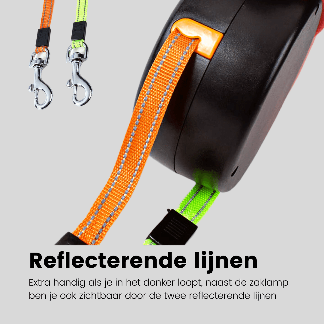 Multifunktionel Dobbelt Hundesnor - Justerbar, 2 Hunde, Reflekterende, Holdbar Nylon, Sort, Hundeudstyr, Til Hanner og Tæver Pet Leashes Danmarkmode.dk