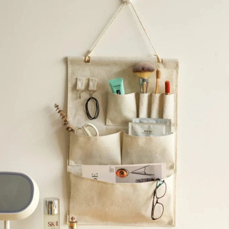 Multilomme Væghængt Opbevaring Organizer - Stof - Letvægt - Vandtæt Wall Hanging Organizer Danmarkmode.dk