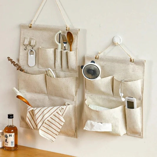 Multilomme Væghængt Opbevaring Organizer - Stof - Letvægt - Vandtæt Wall Hanging Organizer Danmarkmode.dk