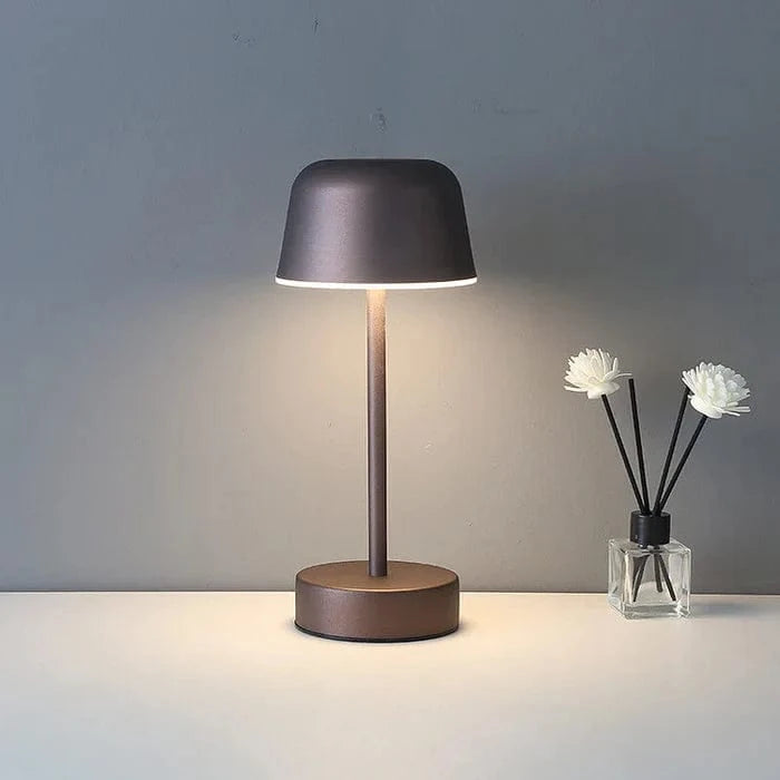 Mushroom LED Bordlampe - Trådløs - Dæmpbar - Bærbar - Dia 12cm Table Lamp Danmarkmode.dk