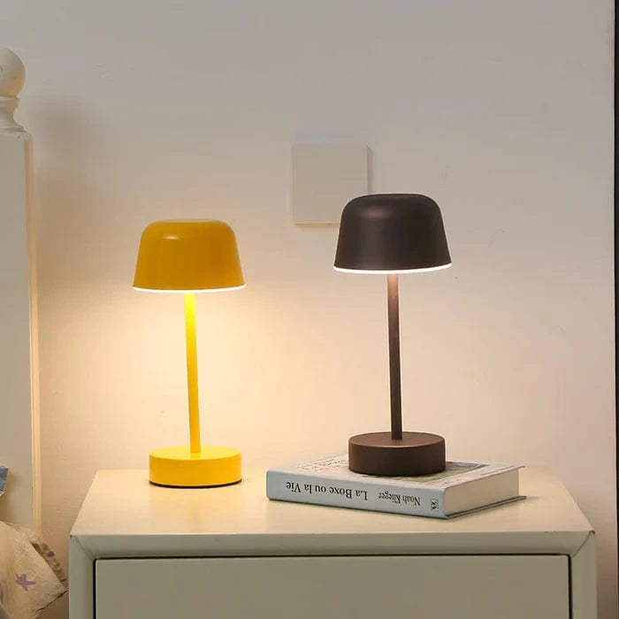 Mushroom LED Bordlampe - Trådløs - Dæmpbar - Bærbar - Dia 12cm Table Lamp Danmarkmode.dk