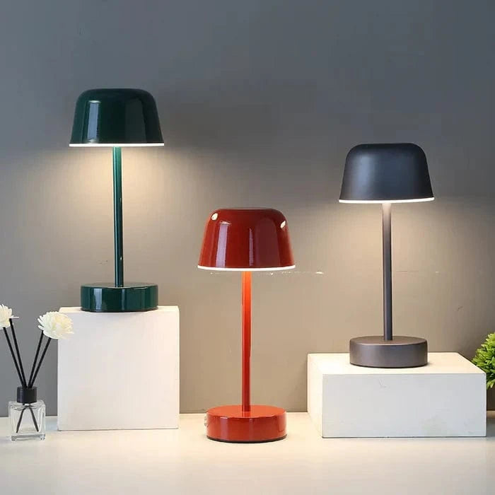 Mushroom LED Bordlampe - Trådløs - Dæmpbar - Bærbar - Dia 12cm Table Lamp Danmarkmode.dk