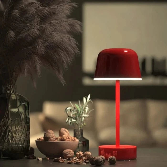 Mushroom LED Bordlampe - Trådløs - Dæmpbar - Bærbar - Dia 12cm Table Lamp Danmarkmode.dk