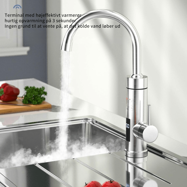Øjeblikkelig Varmt Vand Vandhane - Varmelegeme - Køkkenarmatur - Elektrisk Kitchen Sink Faucets Danmarkmode.dk