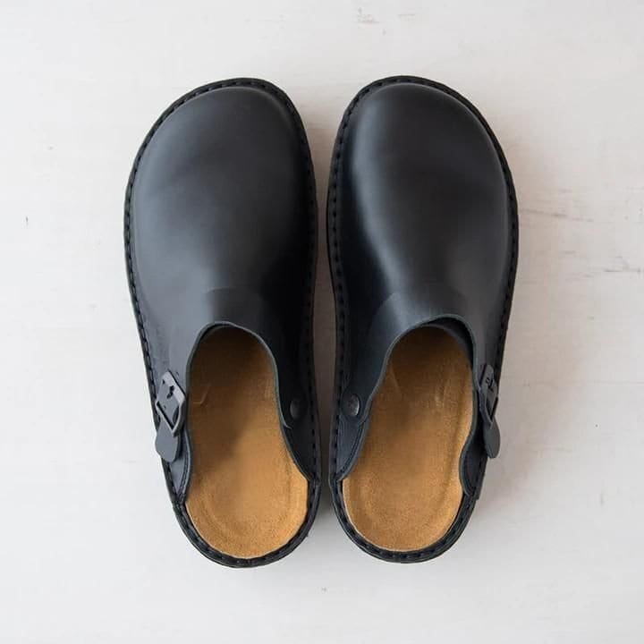 Ortopæd Mule Sko - Ergonomiske Læder Hjemmesko til Mænd | Komfort, Støtte, Slidstyrke Orthopedic shoes Danmarkmode.dk