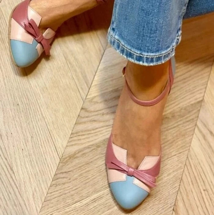 Ortopædisk Højhælede Sko Dame - Stiletterne - Kunstlæder - Sløjfe Heels Danmarkmode.dk