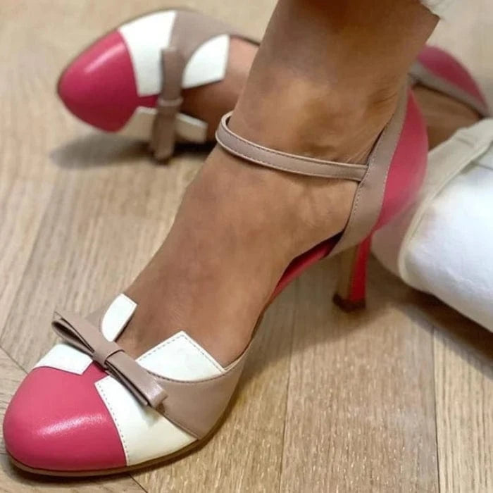 Ortopædisk Højhælede Sko Dame - Stiletterne - Kunstlæder - Sløjfe Heels Danmarkmode.dk