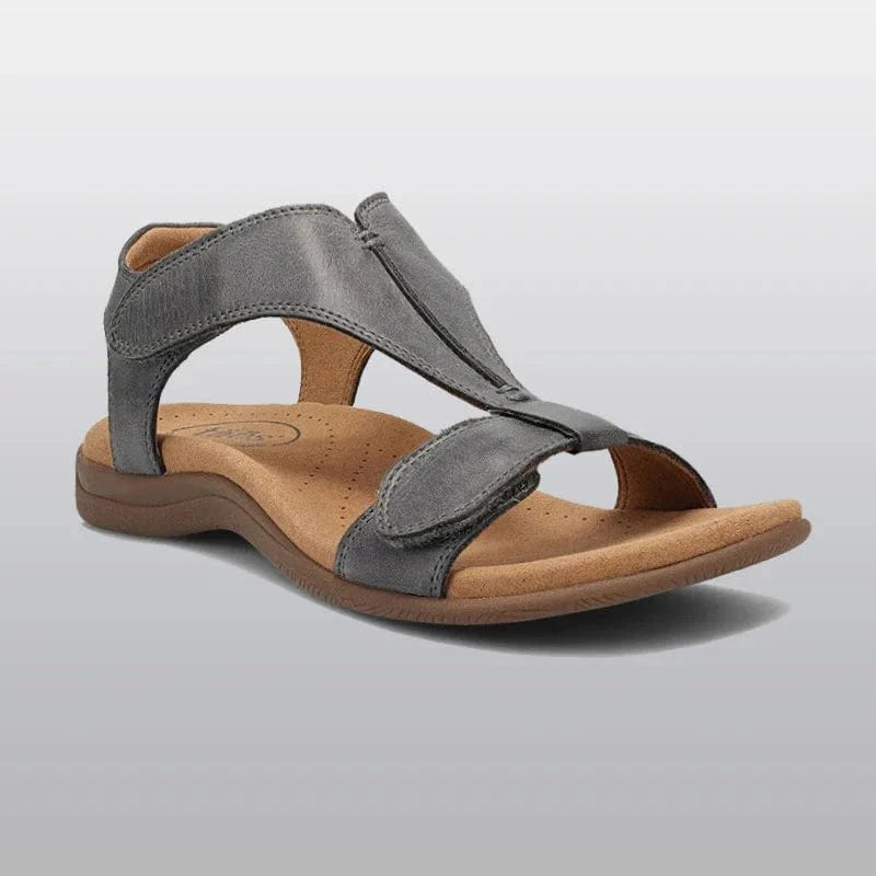 Ortopædisk Sandaler Dame - Læder - Flad - Velcro - Støtte Sandals Danmarkmode.dk