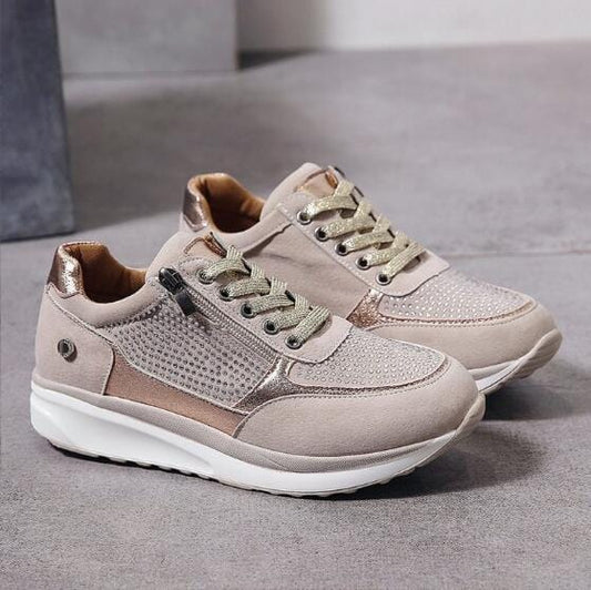 Ortopædiske vandresko til kvinder - Ergonomiske sko med svangstøtte, komfortabelt design Sneakers Danmarkmode.dk