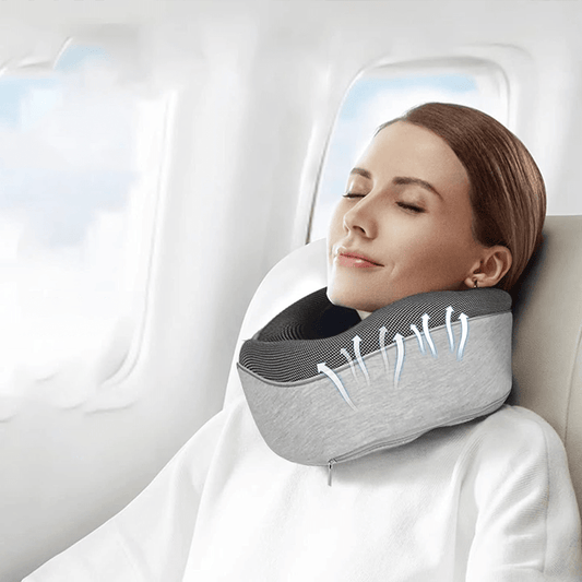 Rejse Nakkepude - Komfortabel, Justerbar, Mellow Grå, Unisex, Rejseaccessories & Understøttelse Travel Pillows Danmarkmode.dk