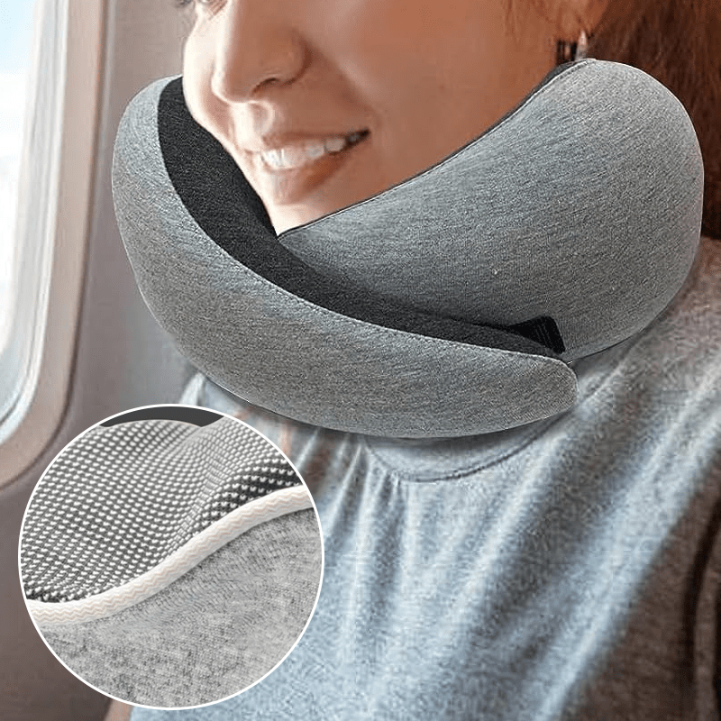 Rejse Nakkepude - Komfortabel, Justerbar, Mellow Grå, Unisex, Rejseaccessories & Understøttelse Travel Pillows Danmarkmode.dk