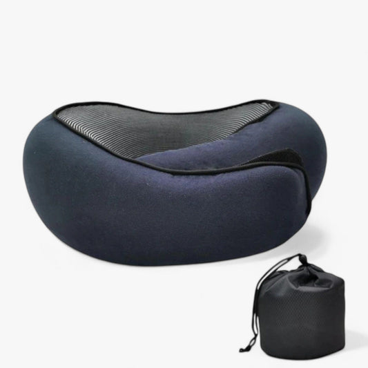 Rejsepude | Nyd Komfort | Ergonomisk, Sort, Rejsetilbehør til Mænd/Kvinder | Memory Foam Travel Pillows Danmarkmode.dk