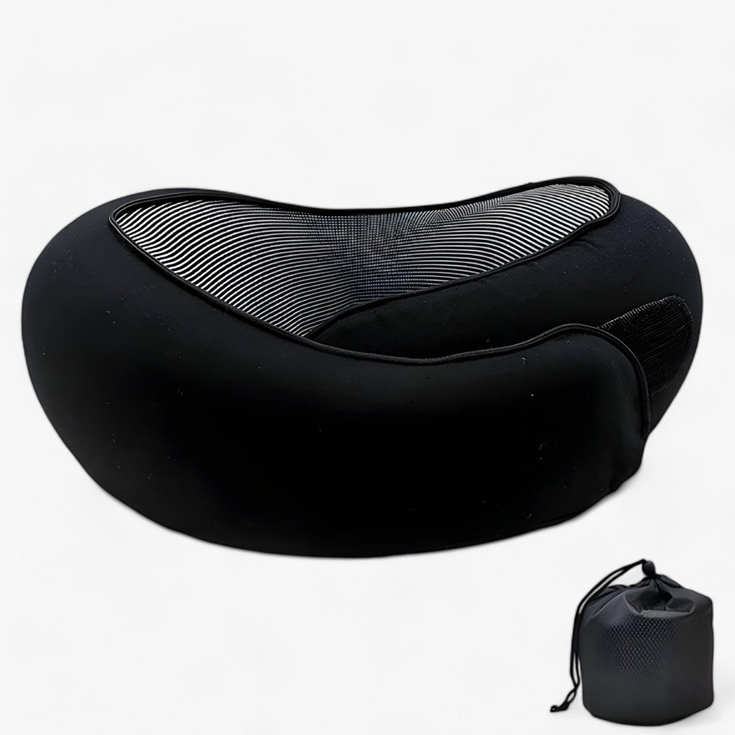 Rejsepude | Nyd Komfort | Ergonomisk, Sort, Rejsetilbehør til Mænd/Kvinder | Memory Foam Travel Pillows Danmarkmode.dk