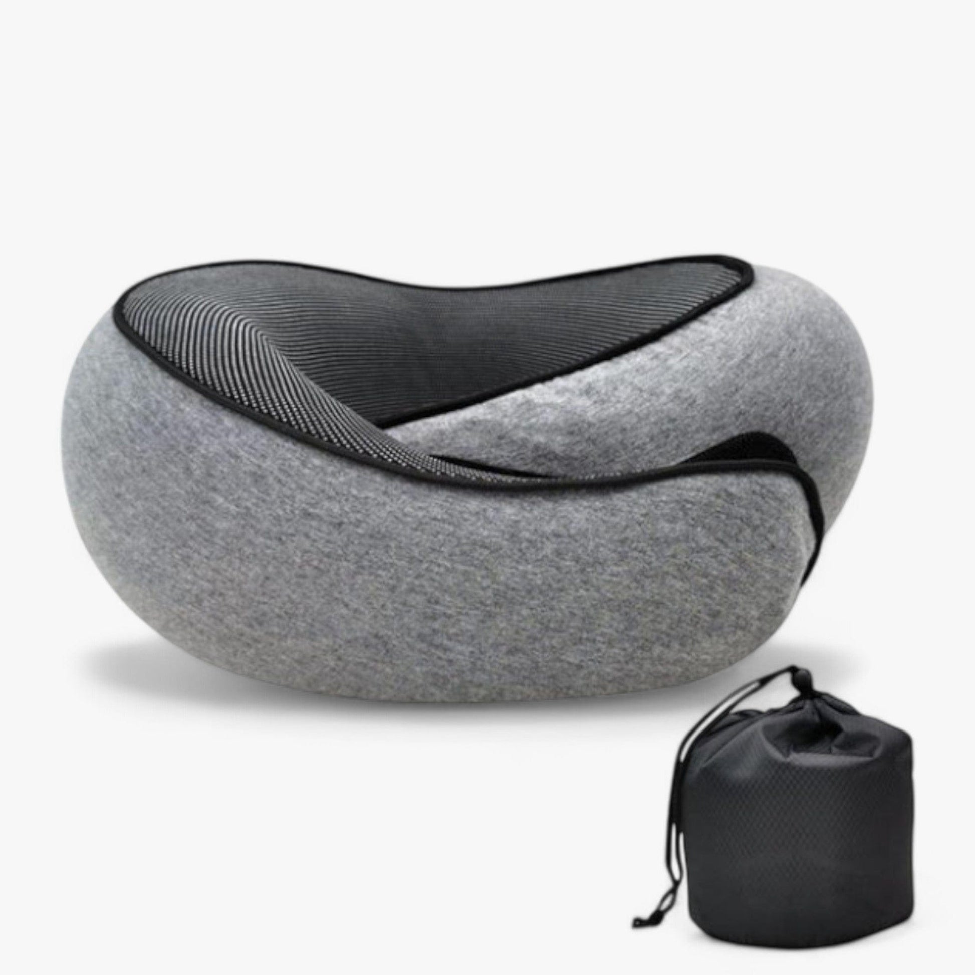 Rejsepude | Nyd Komfort | Ergonomisk, Sort, Rejsetilbehør til Mænd/Kvinder | Memory Foam Travel Pillows Danmarkmode.dk