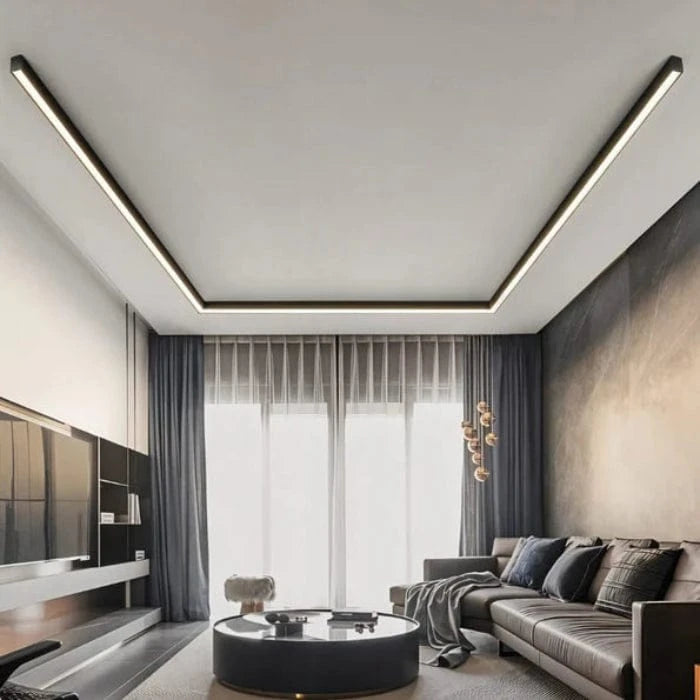 Rektangulær Moderne LED Loftlampe - Lysbånd - Aluminium Ceiling Light Fixtures Danmarkmode.dk