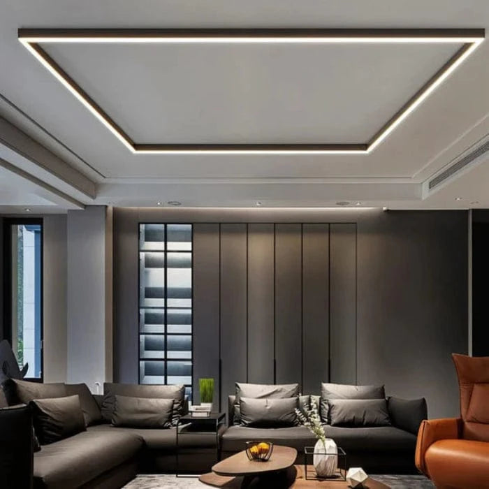 Rektangulær Moderne LED Loftlampe - Lysbånd - Aluminium Ceiling Light Fixtures Danmarkmode.dk