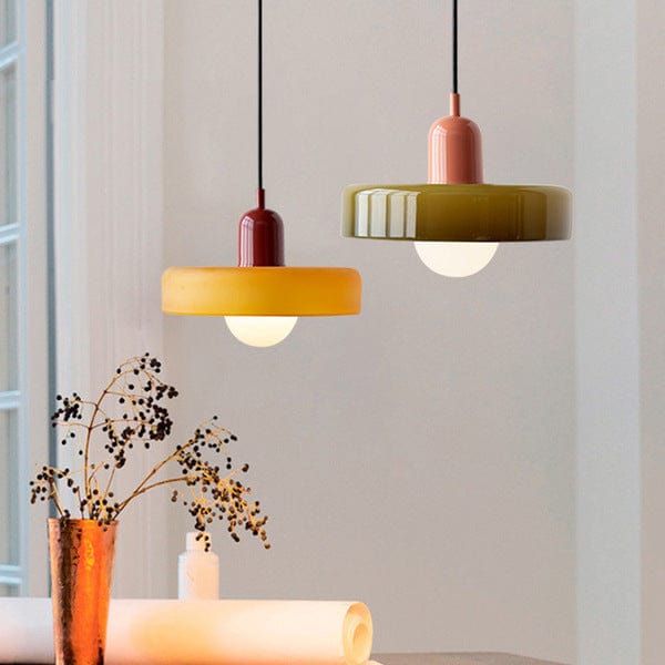 Retro Loftslampe Med Pendel - Vintage Lampe I Glas Lamps Danmarkmode