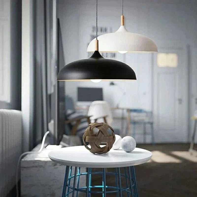 Retro Pendel Lampe - Luksus Hængende Lampe - Led - Eg - Metal Ceiling lamps Danmarkmode.dk
