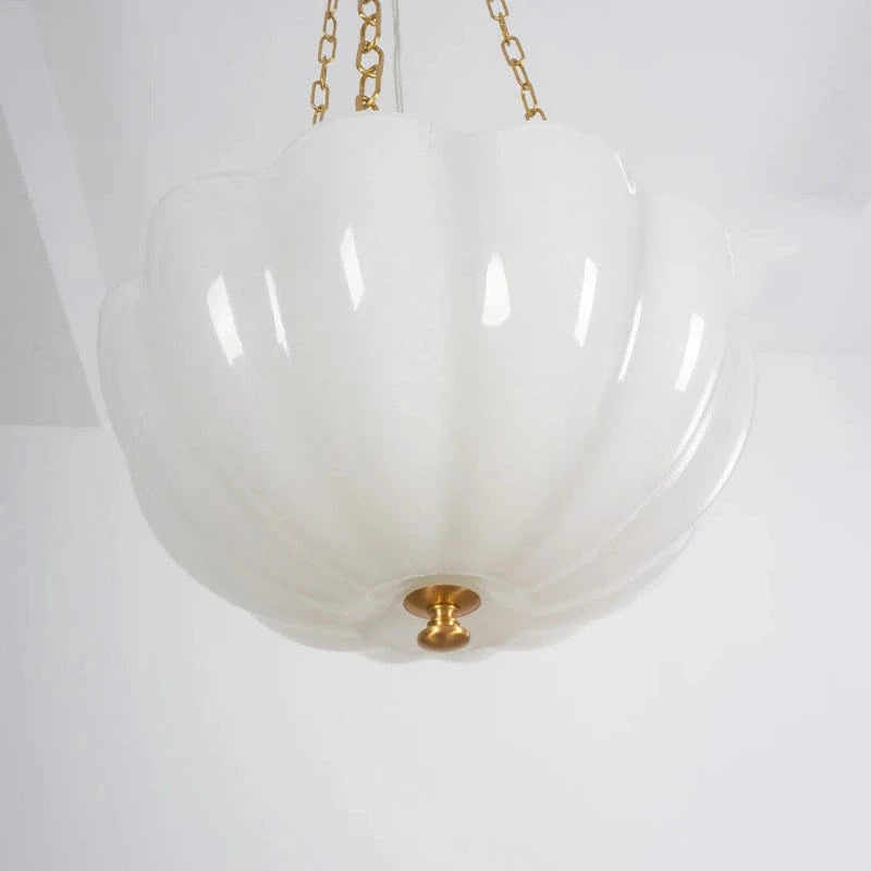 Rosehill Blomst Kurv Lysekrone - Glas - E14 Pære - Guldkæde - 40cm Ceiling Light Fixtures Danmarkmode.dk